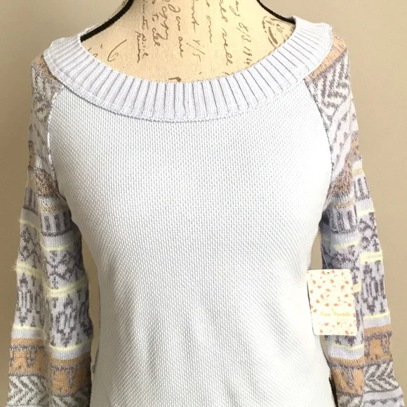 Free People Sweater Fairground Thermal Top NWT - Picture 3 of 7